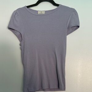 Lavender ribbed tee
